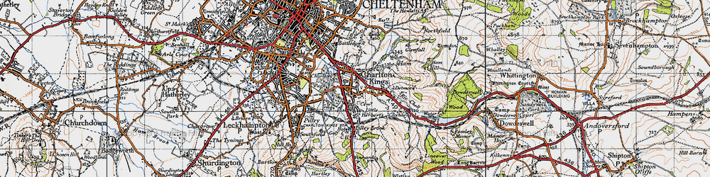 Old map of Moor End in 1946