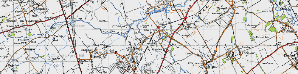 Old map of Moor End in 1946