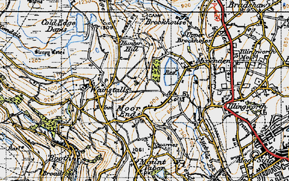 Old map of Moor End in 1947