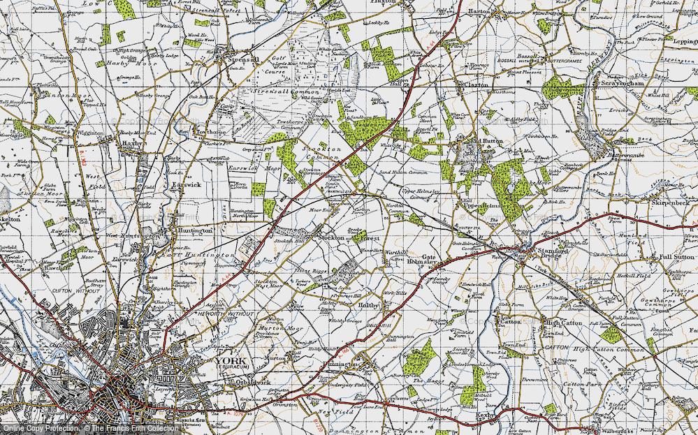 Old Map of Historic Map covering Brockfield in 1947