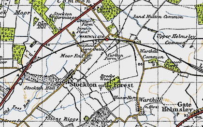Old map of Moor End in 1947