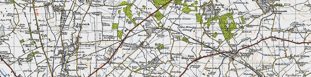 Old map of Brockfield in 1947