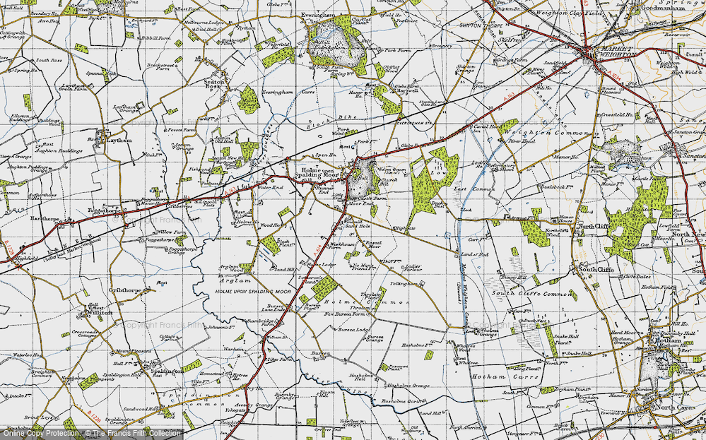Old Map of Moor End, 1947 in 1947