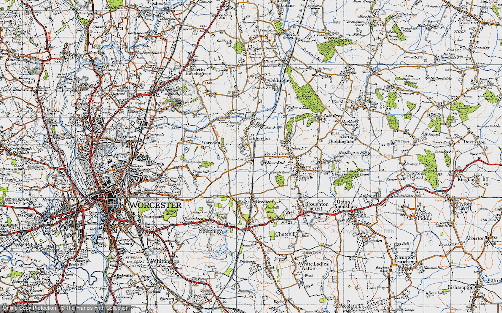 Old Map of Moor End, 1947 in 1947