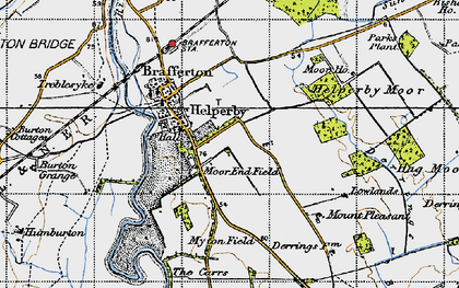 Old map of Brafferton Spring Wood in 1947