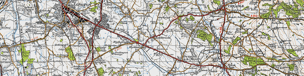 Old map of Moor Green in 1946