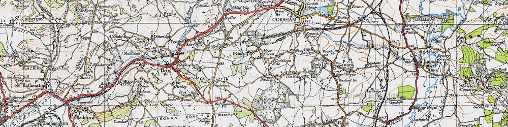 Old map of Moor Green in 1946