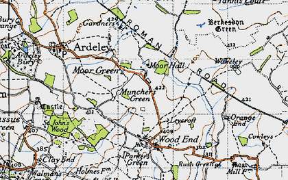 Old map of Moor Green in 1946