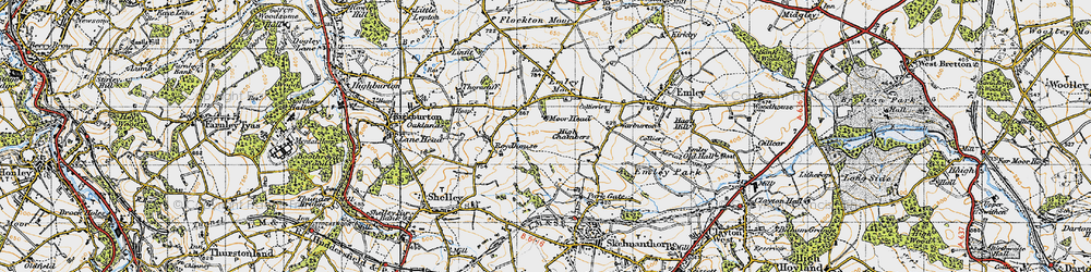 Old map of Moor Head in 1947