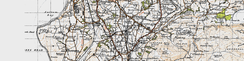 Old map of Moor Row in 1947