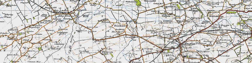 Old map of Moor Row in 1947