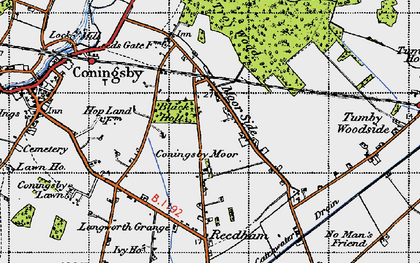 Old map of Moor Side in 1946