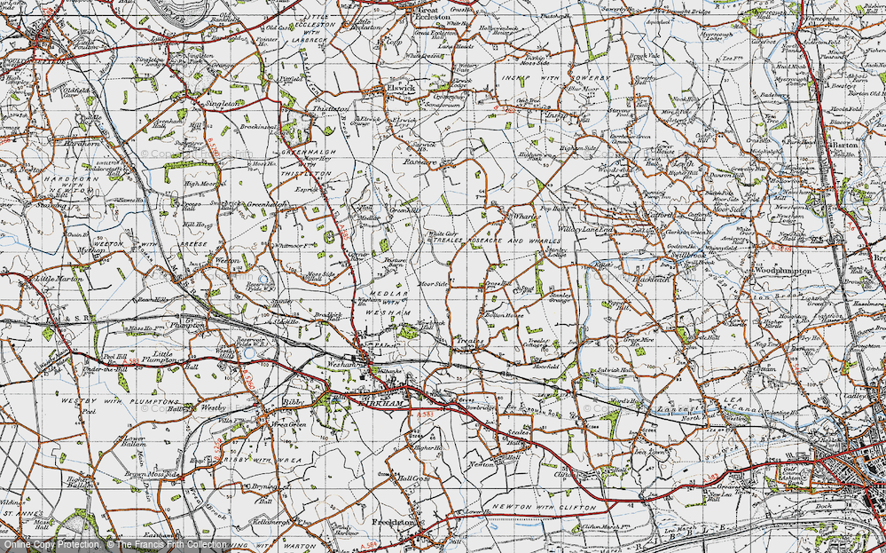 Old Map of Moor Side, 1947 in 1947