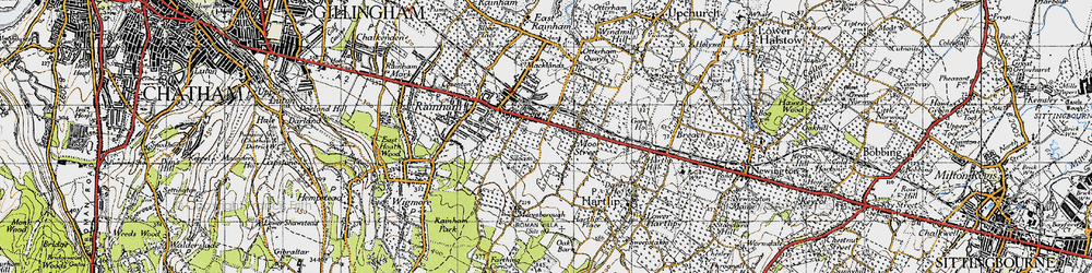 Old map of Moor Street in 1946