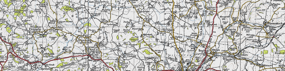 Old map of Moorbath in 1945