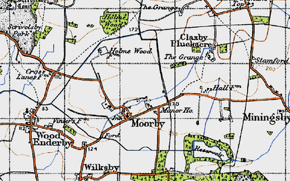 Old map of Claxby Pluckacre in 1946