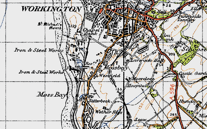 Old map of Moorclose in 1947