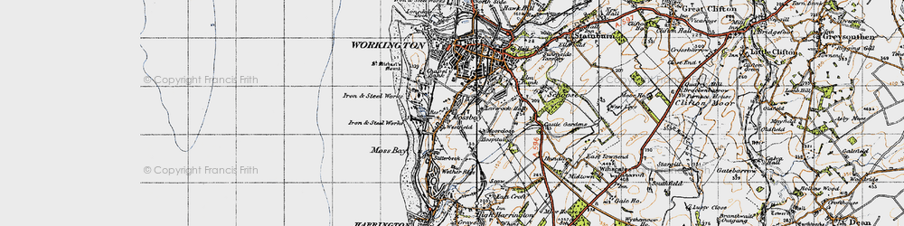 Old map of Moorclose in 1947