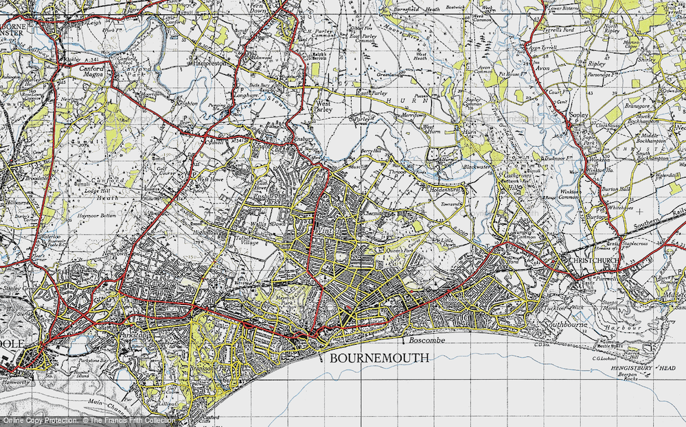 Old Map of Moordown, 1940 in 1940