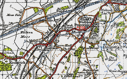 Old map of Moore in 1947