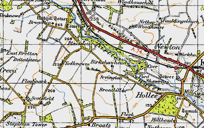 Old map of Blackyett in 1947
