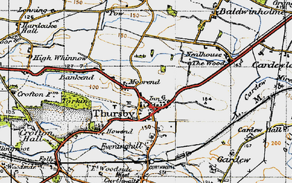 Old map of Moorend in 1947