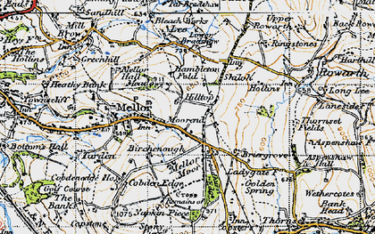 Old map of Moorend in 1947