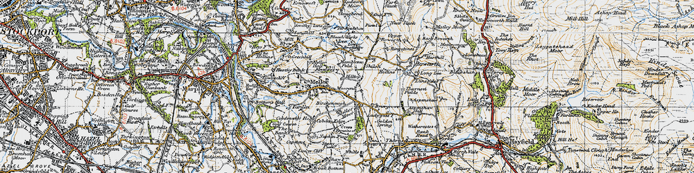 Old map of Moorend in 1947