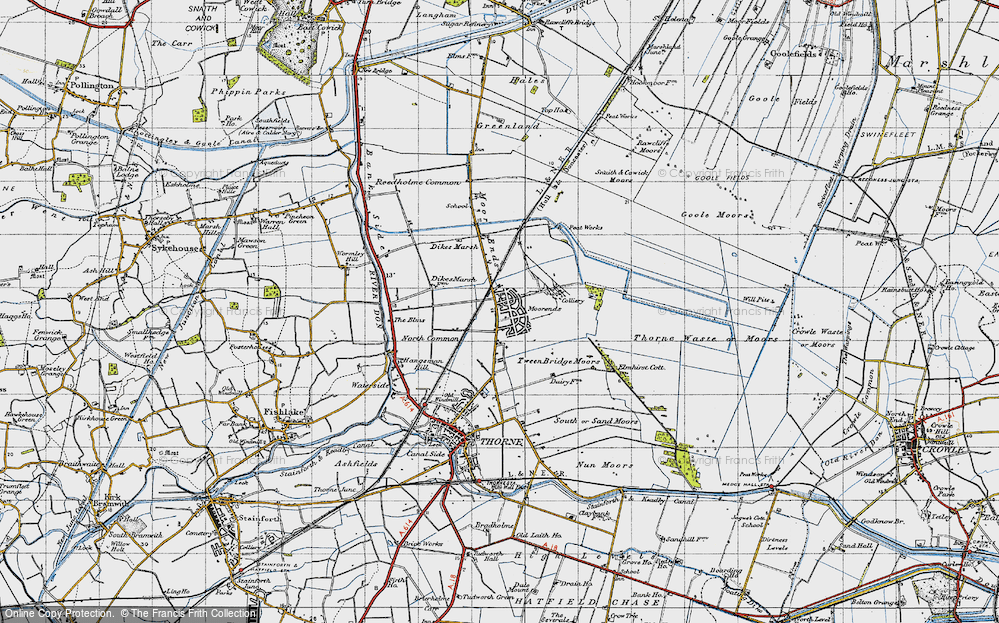 Old Map of Moorends, 1947 in 1947