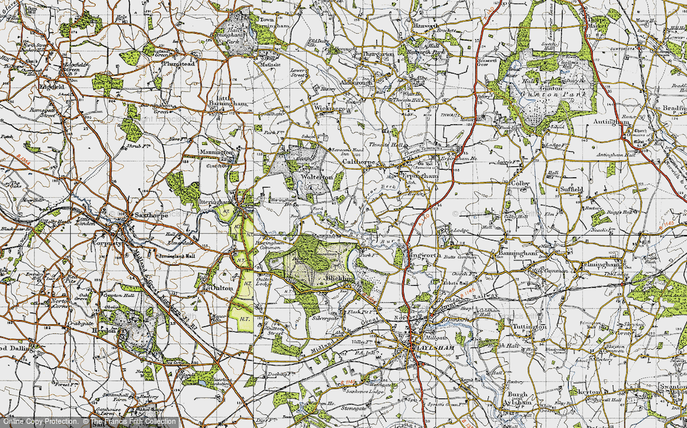 Old Map of Moorgate, 1945 in 1945