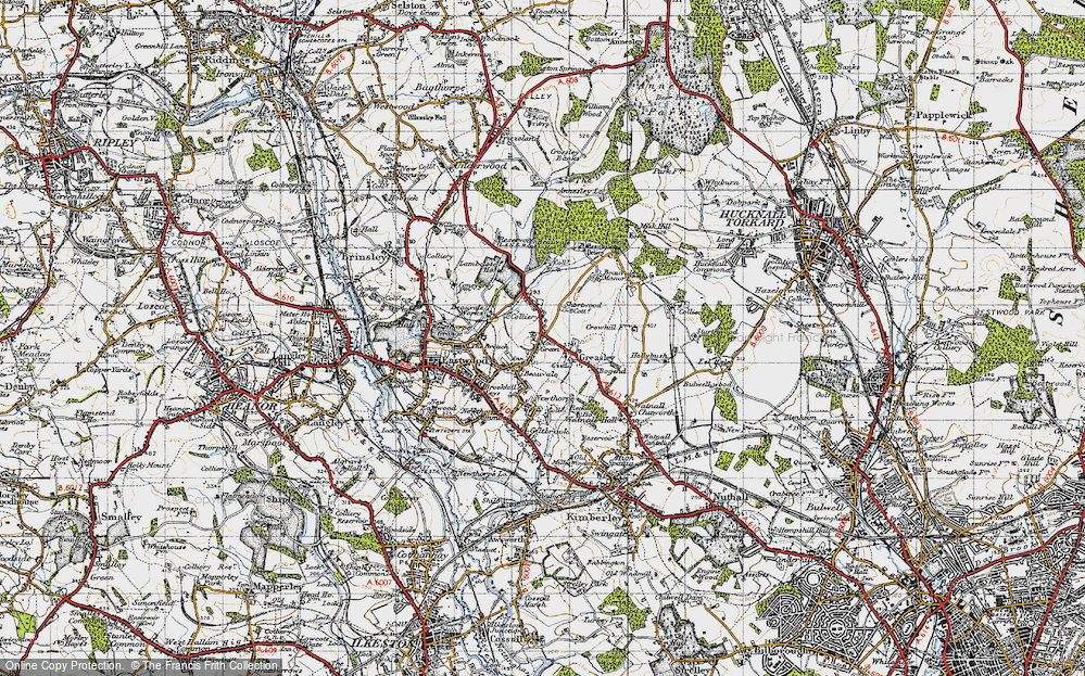 Old Map of Moorgreen, 1946 in 1946