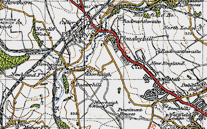 Old map of Moorhaigh in 1947
