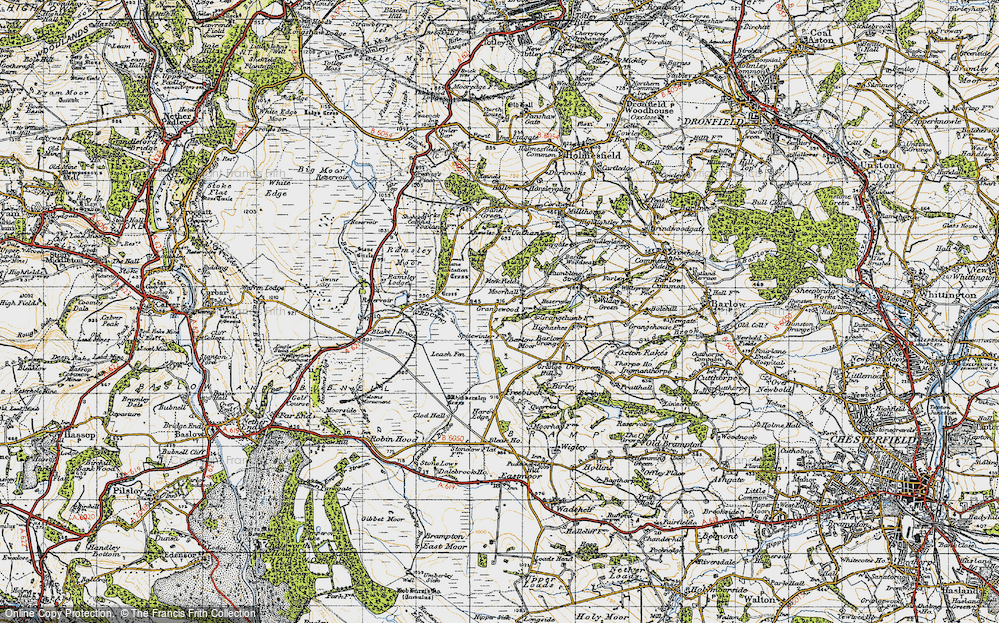 Old Map of Moorhall, 1947 in 1947