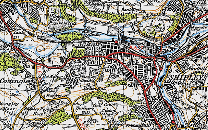 Old map of Moorhead in 1947