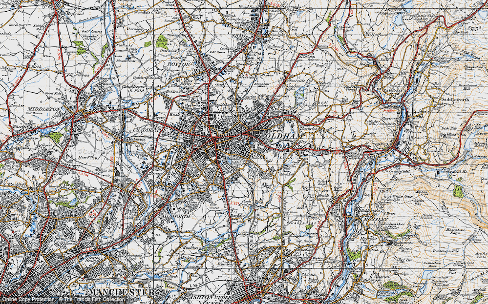 Old Map of Moorhey, 1947 in 1947