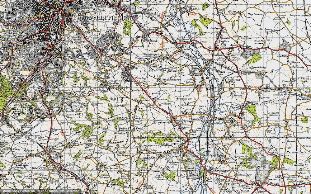 Old Map of Moorhole, 1947 in 1947