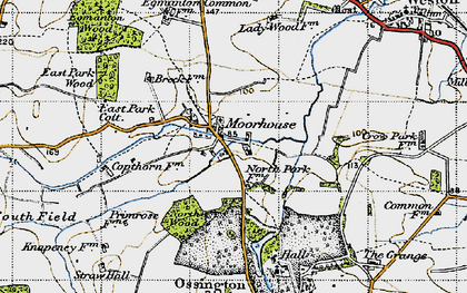 Old map of Moorhouse in 1947