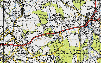 Old map of Titsey Wood in 1946