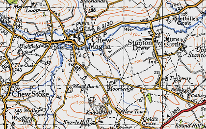 Old map of Moorledge in 1946