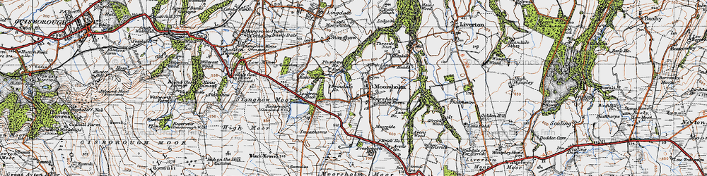 Old map of Moorsholm in 1947