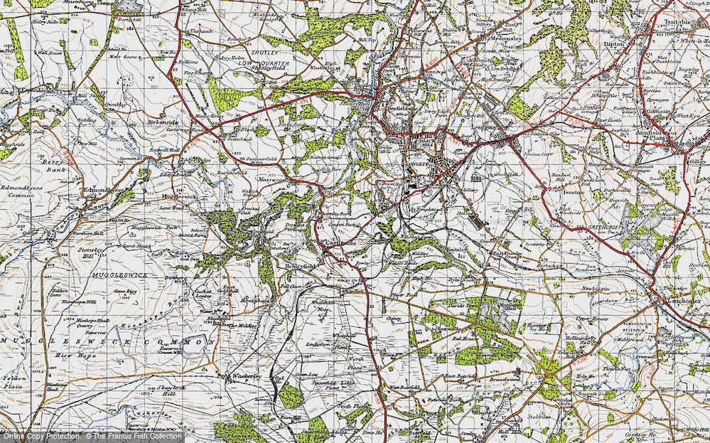 Old Map of Moorside, 1947 in 1947