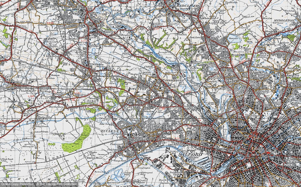 Old Map of Moorside, 1947 in 1947