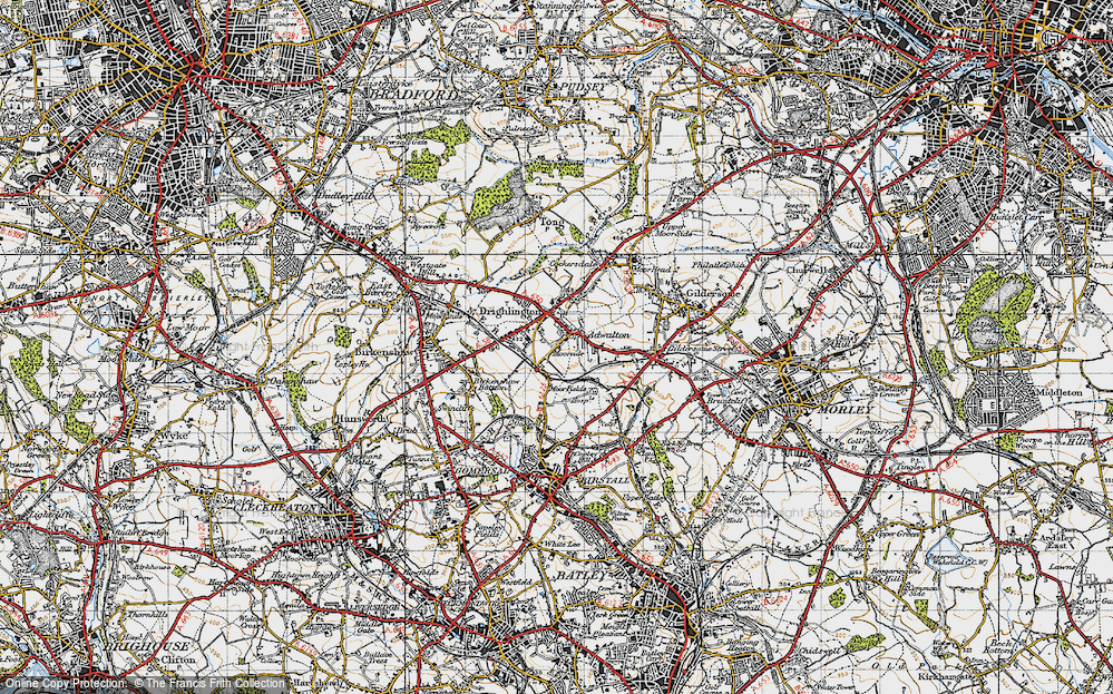 Old Map of Moorside, 1947 in 1947