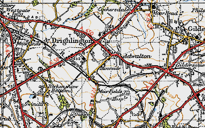 Old map of Moorside in 1947