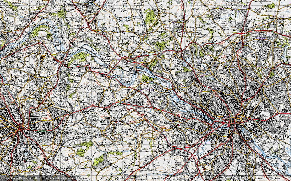 Old Map of Moorside, 1947 in 1947