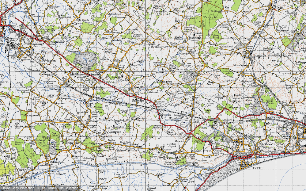 Old Map of Moorstock, 1940 in 1940