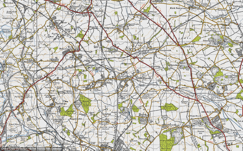 Old Map of Moorthorpe, 1947 in 1947