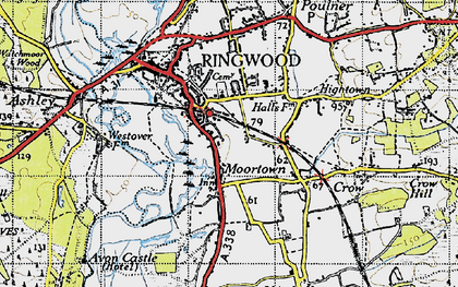 Old map of Avon Valley Path in 1940