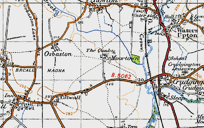 Old map of Moortown in 1947