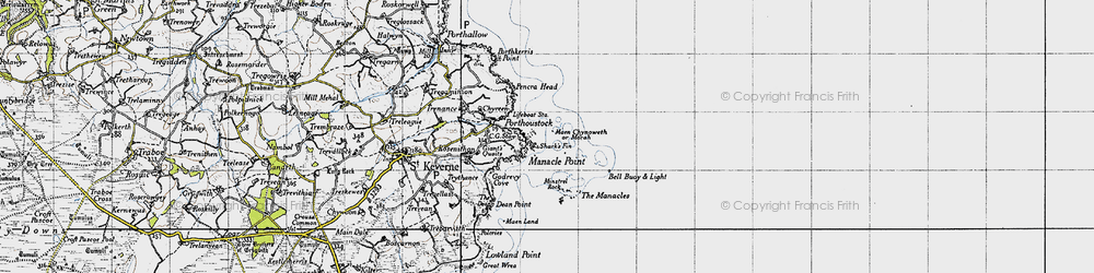 Old map of Morah in 1946